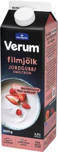 Verum Filmjölk Jordgubb & Smultron 3,5%