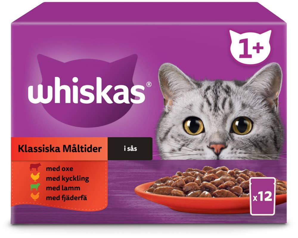 Whiskas Kattmat Classic i Sås 12x85g