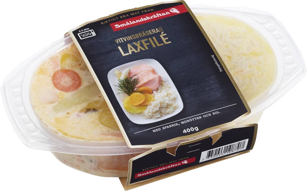 Smålandskräftan Vitvinsbrässerad Laxfilé
