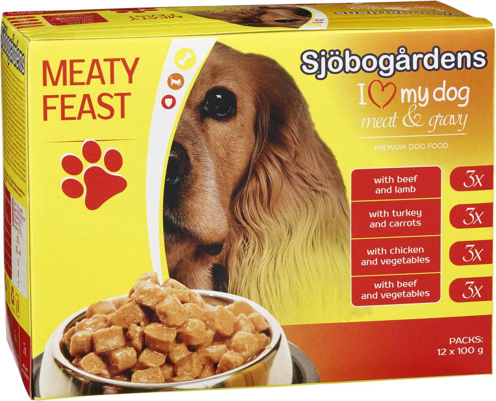 Sjöbogårdens Blötfoder Hund Meaty Feast 12-p