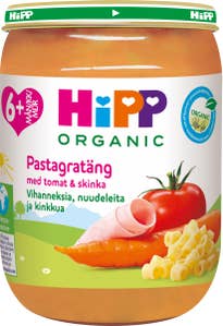 Hipp Pastagratäng med Tomat & Skinka 6M EKO