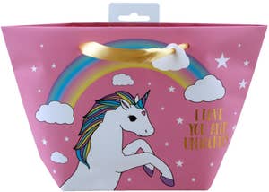 Hedlundgruppen Presentpåse Unicorn med guldfolietext