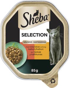 Sheba Kattmat Oxbitar i Sås