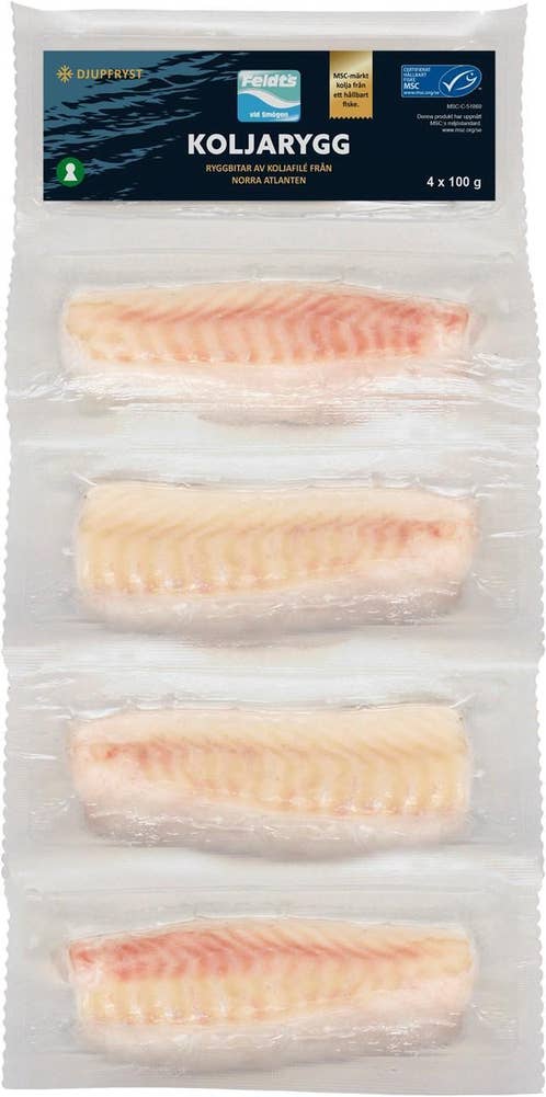 Feldts Ryggfilé av Kolja Fryst MSC 4x100g