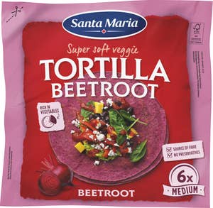 Santa Maria Tortillas Beetroot Medium 6-p
