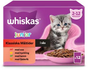 Whiskas Kattmat Junior Classic Sås 12x85g