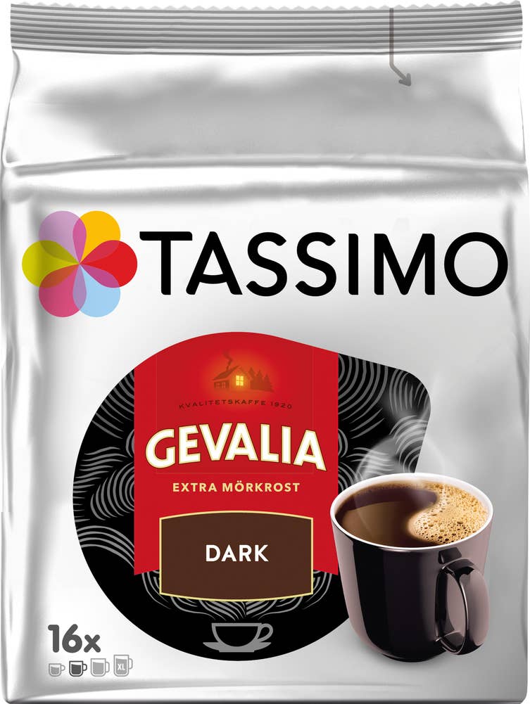 Tassimo Gevalia Mörkrost 6 Kaffekapslar