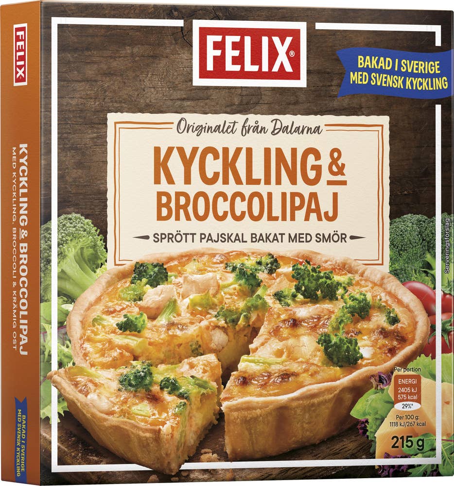 Felix Kyckling & Broccolipaj Fryst