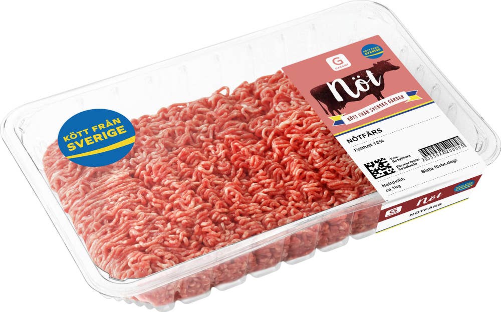 Garant Nötfärs Svensk 12%