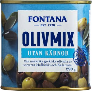 Fontana Halkidiki & Kalamata Olivmix utan Kärnor