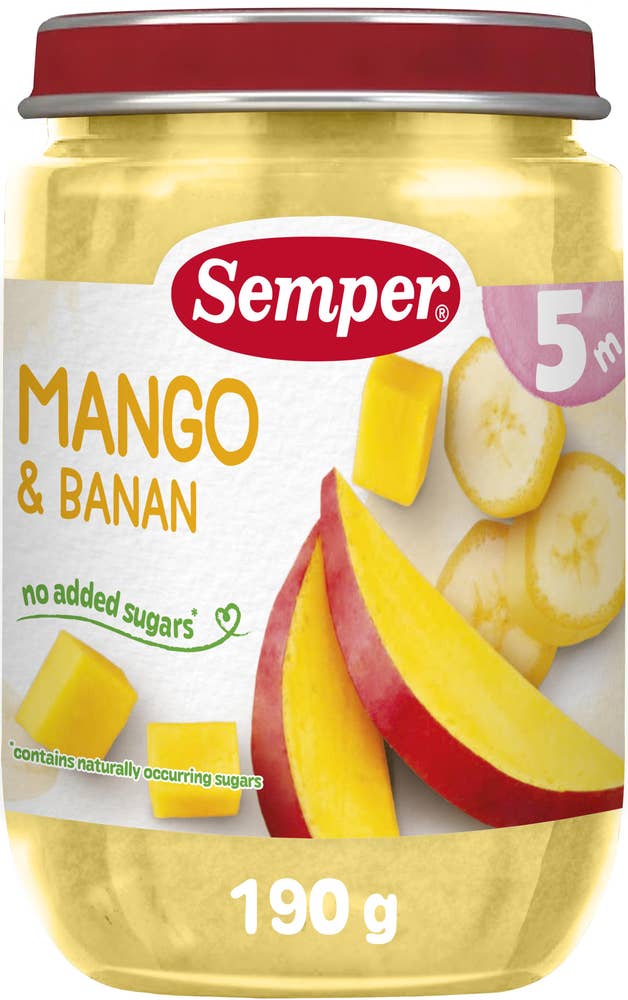 Semper Puré Mango & Banan +5M