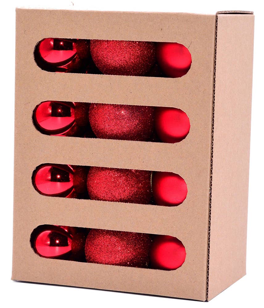 Hedlundgruppen Julgranskulor Röd Mix 5cm