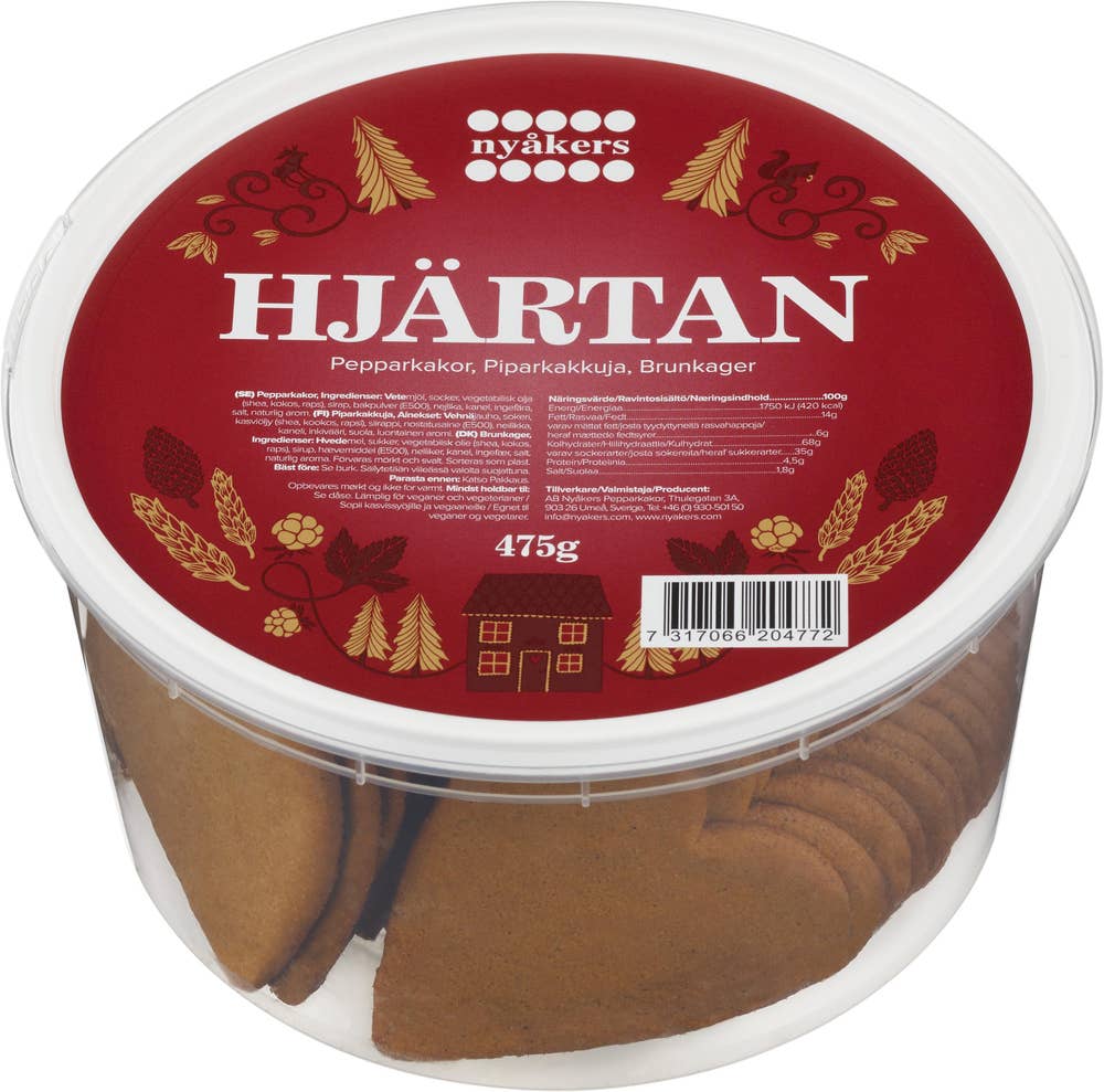 Nyåkers Pepparkakor Stora Hjärtan