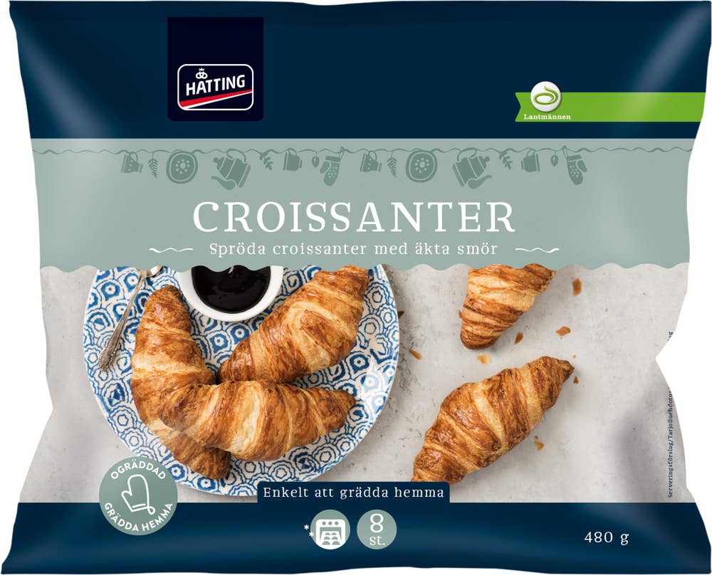 Hatting Smörcroissanter Fryst 8-p