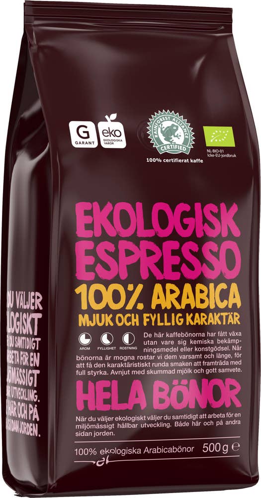 Garant Eko Espresso Hela Kaffebönor EKO