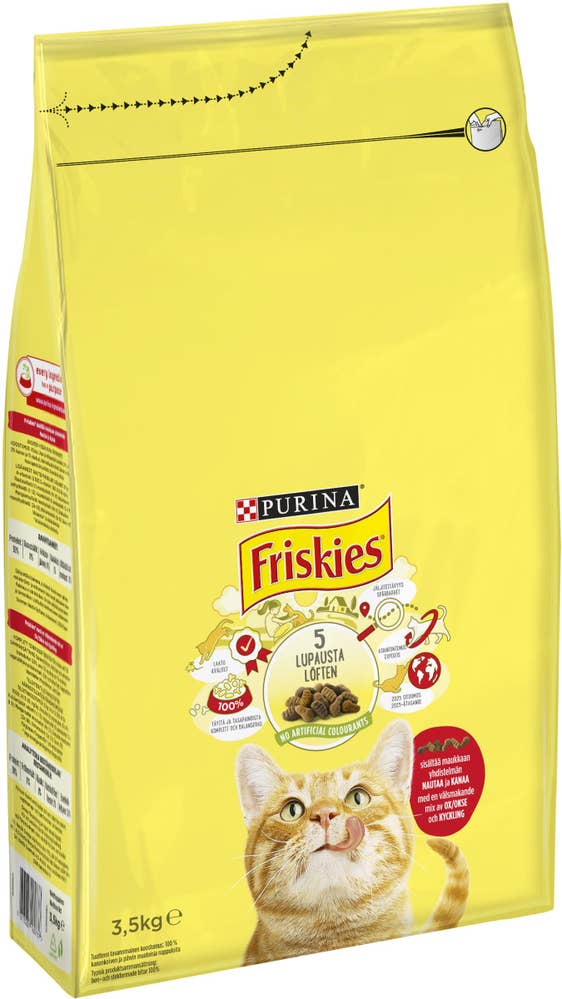 Friskies Torrfoder Adult Oxkött & Kyckling