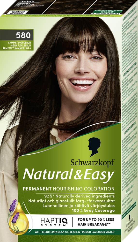 Schwarzkopf Natural & Easy Hårfärg 580 Sammet Mörkbrun Schwarzkopf Natural & Easy