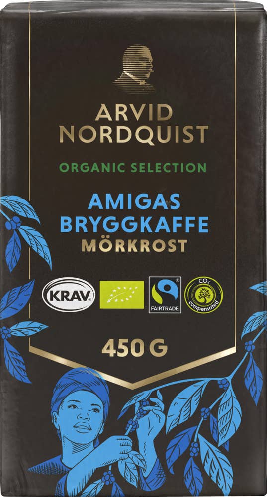 Arvid Nordquist Selection Amigas Bryggkaffe Mörkrost EKO/KRAV/Fairtrade