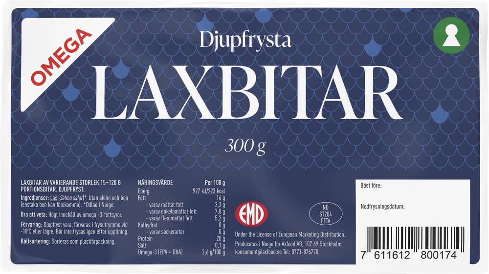 Omega Laxbitar Fryst