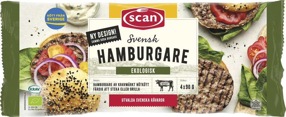 Scan Svensk Hamburgare EKO/KRAV Fryst