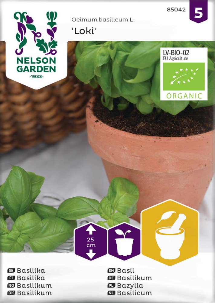 Nelson Garden Odlingsfrön Basilika EKO