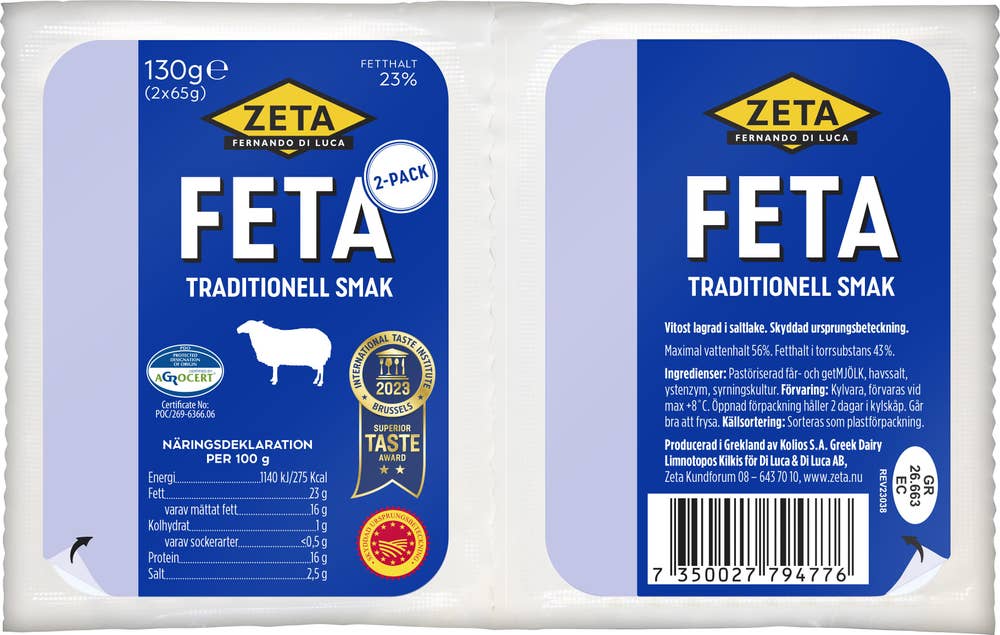 Zeta Feta 2x65g