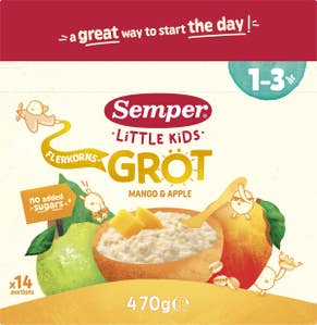 Semper Flerkornsgröt Äpple & Mango 1-3 År