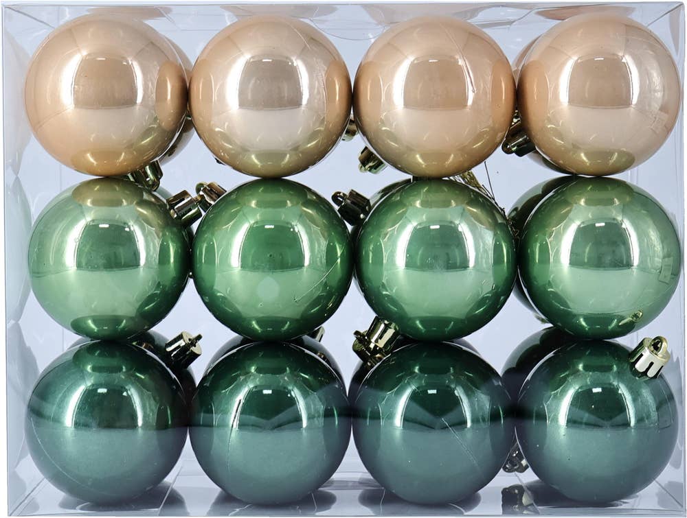 Hedlundgruppen Julgranskulor Champagne, Grön & Pearl 6cm