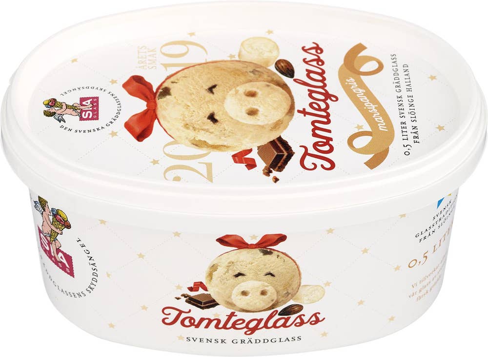 SIA Glass Tomteglass Marsipangris 0,5L Sia Glass