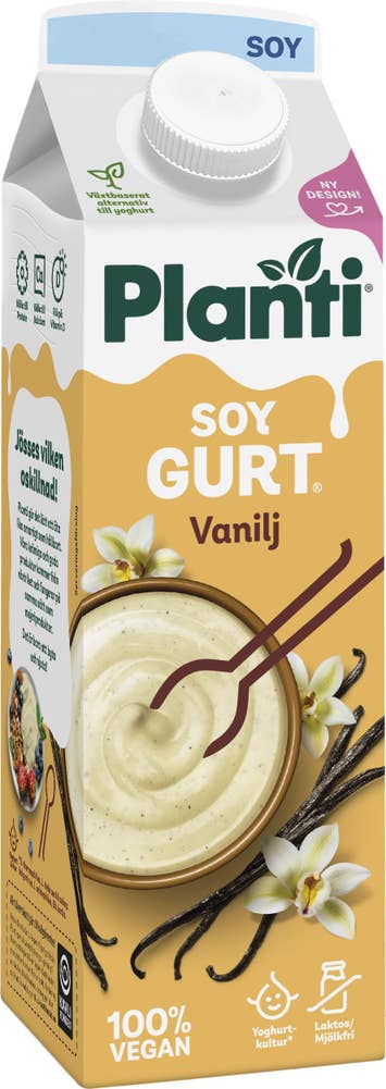 Planti Soygurt Vanilj 1,8% 1000g Planti