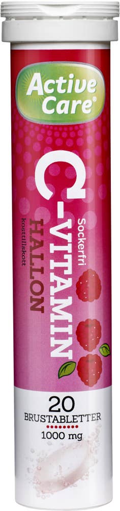 Active Care Brustablett C-Vitamin Hallon