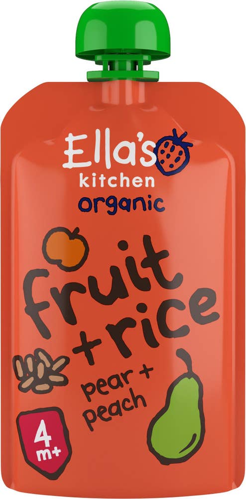 Ella's Kitchen Fruktris Persika Päron 4M EKO