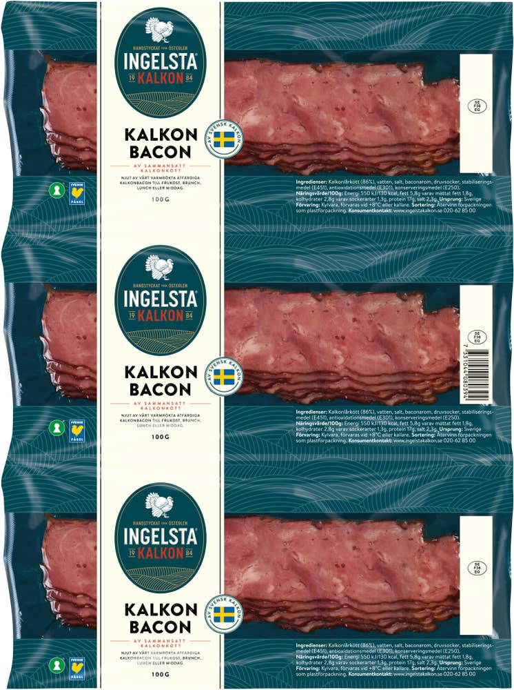 Ingelsta Kalkon Kalkonbacon 3x100g