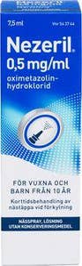 Nezeril Nässpray Oximetazolin 0,5 mg/ml Lösning 7,5 ml