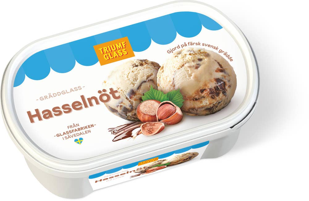 Triumf Glass Gräddglass Hasselnöt