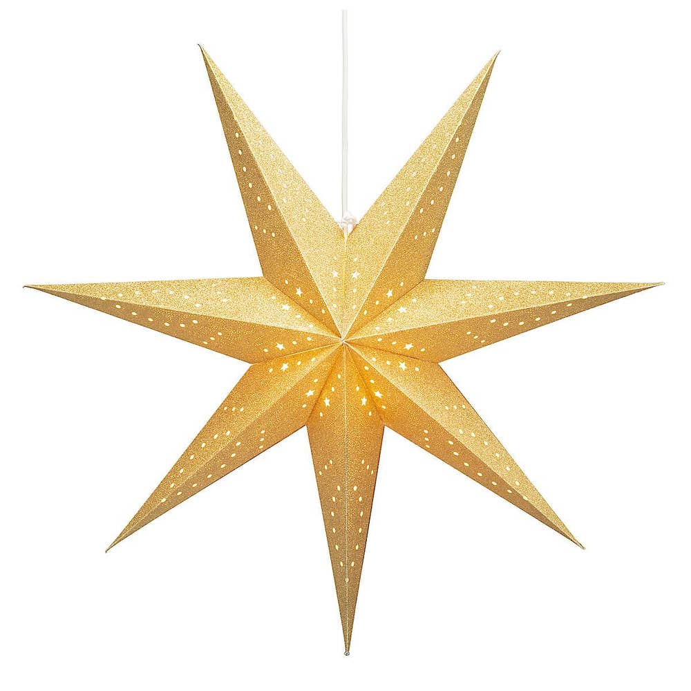 Northlight Adventsstjärna Glitter Guld 70cm