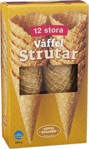 Våffelbagaren Våffelstrutar Stora 12-p