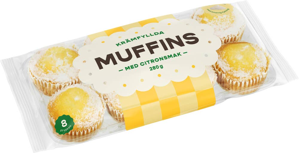 Dazzley Krämfyllda Muffins Citron 8-p