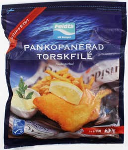 Feldts Torskfilé Pankopanerad Fryst MSC