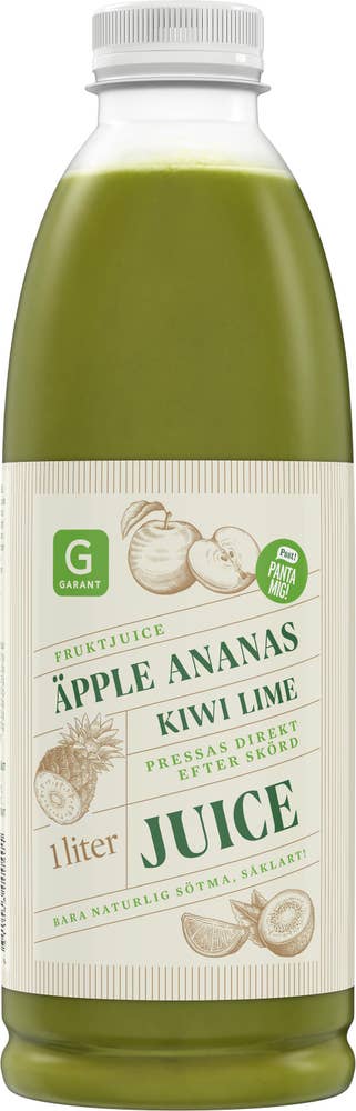 Garant Juice Äpple, Ananas, Kiwi & Lime
