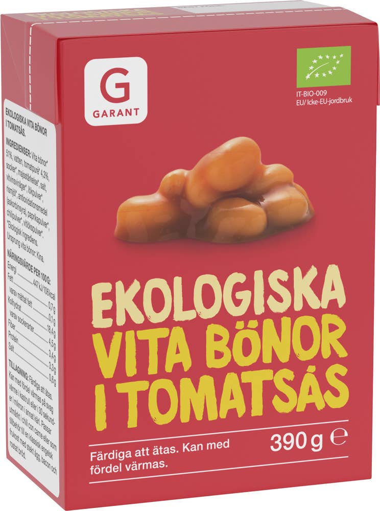 Garant Eko Vita Bönor i Tomatsås EKO