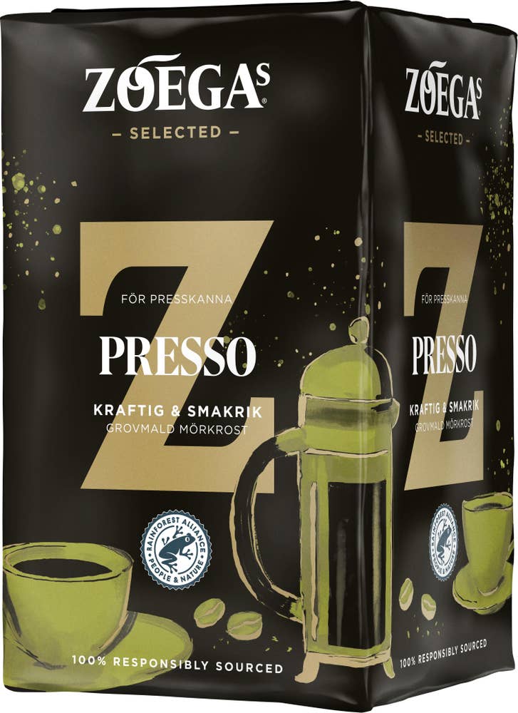 ZOÉGAS Kaffe Presso Mörkrost Grovmalen