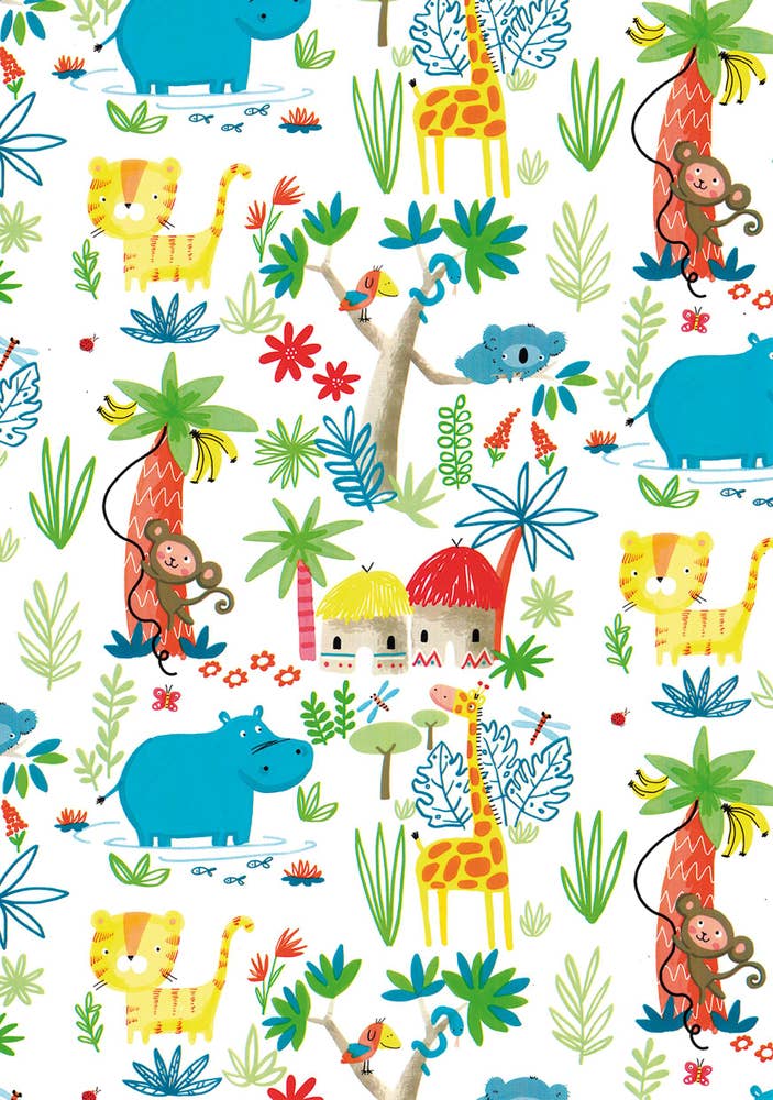 Boutique Presentpapper Djur 500x50cm