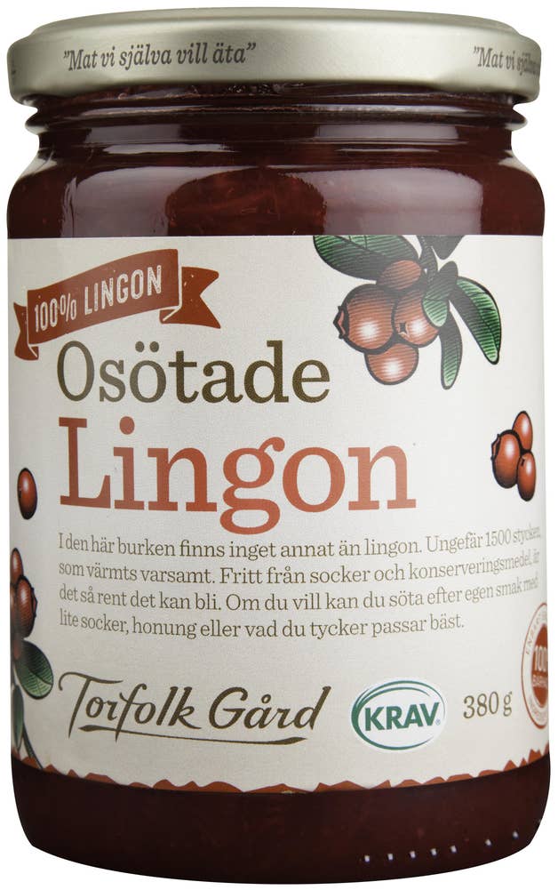 Torfolk Gård Osötade Lingon EKO/KRAV