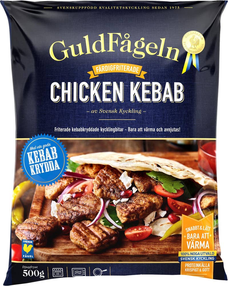 Guldfågeln Kyckling Kebab Fryst