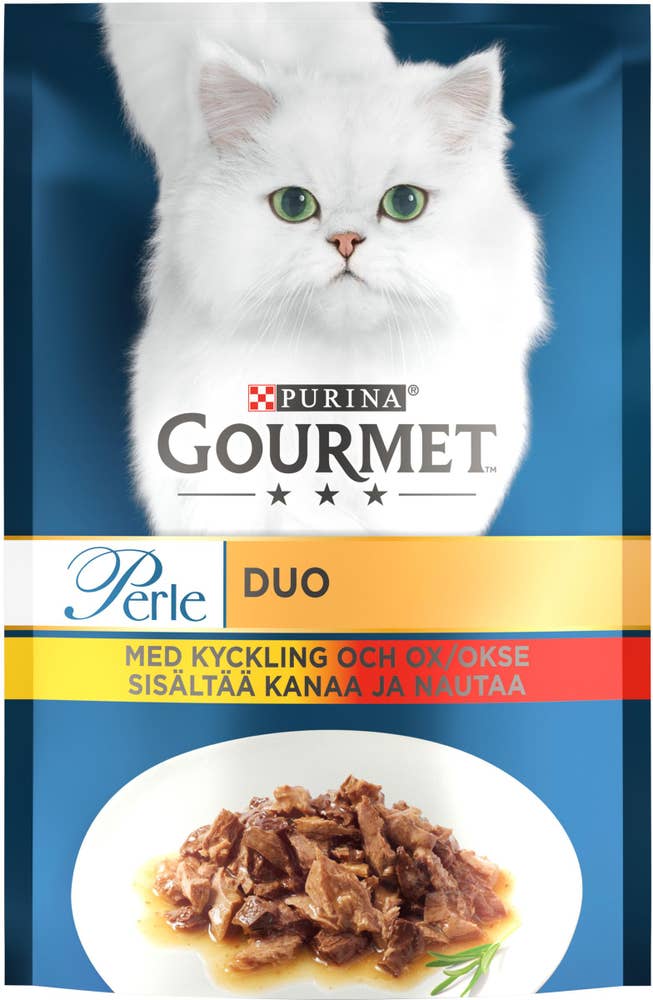 Gourmet Perle Kyckling/Oxkött Kattmat