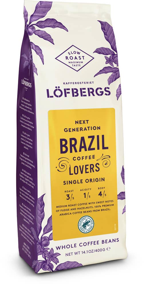 Löfbergs Brazil Hela Kaffebönor Mellanrost