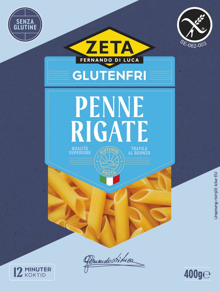 Zeta Pasta Penne Rigate Glutenfri