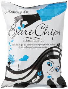 Bjärechips Chips Gräddfil & Lök