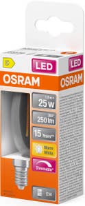 Osram LED Kron E14 250lm (25W) Klar Dimbar